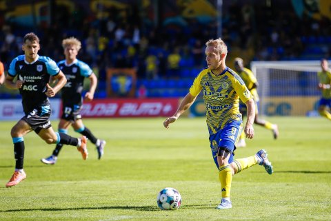 Trenér Bronislav Červenka a David Machalík po utkání s Teplicemi